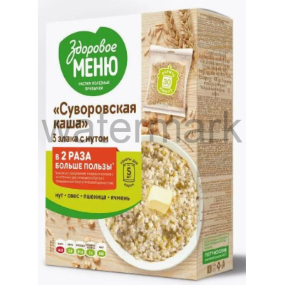 Каша 3 злака с нутом "Суворовская каша" К400гр. "Здоровое меню"