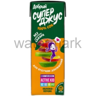 Добрый 0,2л. Напиток сокосод. из яблок,апельсина и манго "Aktive kid" обогащен.витамин.компл.