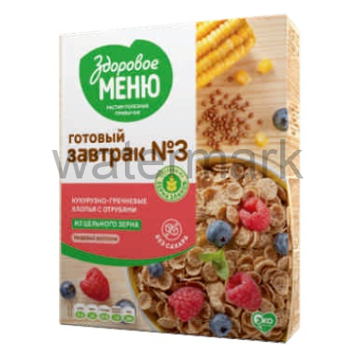 Хлопья кук.греч. №3 с отрубями 200гр.