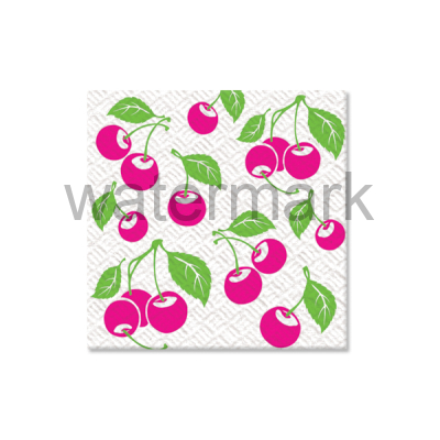 Салфетки "Семья и Комфорт" 100 вишня 2х.цв. (48)