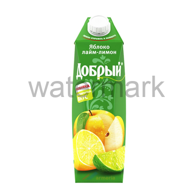 Добрый 1л. Сок из яблок, лимона, лайма, апельсина, мандарина и грейпфрута 100%ДП