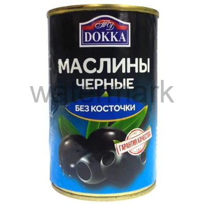 Маслины 300 гр. ТМ "DOKKA" б/к черн.
