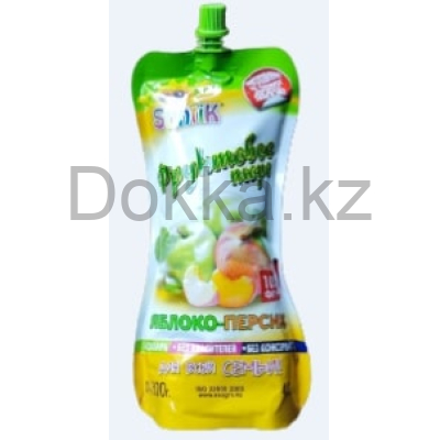 Фруктовое пюре яблоко-персик Suntik 500гр.