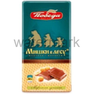 Шоколад 1105 "Мишки в лесу" с молоком и ваф.крошкой 80г/22шт