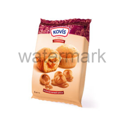 Мини-маффины 200гр.KOVIS с кремом вареная сгущенка