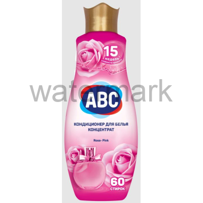 Ополаскиватель д/белья концентрат "АВС" 1440мл. РОЗА РОЗОВЫЙ