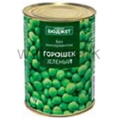Горох консервир.без уксуса 400гр.ж/б СТО (Семейный бюджет)