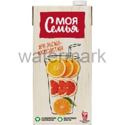 Моя семья 1,93л. Напиток сокосодерж.из апельсина, мандарина и грейпфрута "Апельсин-Вкуснотин". ДП