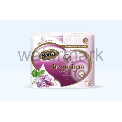 Т/бумага "BATIST" 4 шт. 3-сл. Аромат сирени