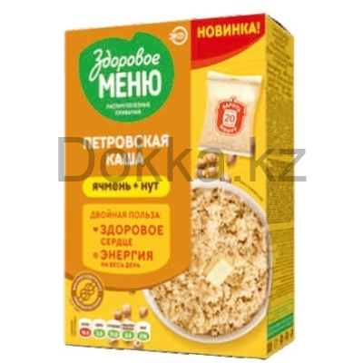 Каша ячневая с нутом "Петровская каша" К400гр. "Здоровое меню"