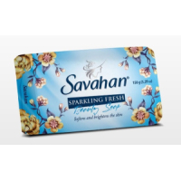 Твердое мыло 150гр. SAVAHAN SPARKLING FRESH (голубой)