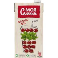 Моя семья 1,93л. Напиток сокосодерж.из груш,чернопл.рябины,вишни с экс.мяты "Вишнята-мята" 10%. ДП