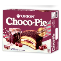 Мучное кондитерское изделие в глазури ("Вишня") "Choco Pie Cherry" 12шт*30гр.