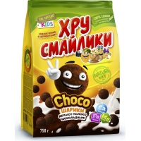 Кук.шарики "Хрусмайлики" 750 гр.шоколадные