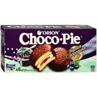 Мучное кондитерское изделие в глазури ("Смородина") "Choco Pie BLACK CURRANT" 6шт*30гр.