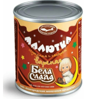 Вареная сгущенка Малютка ж/б 360 гр.ТМ "Бела Слада" молокосодерж.продукт м.д.ж 10%