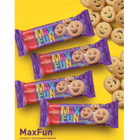 Печенье "MAX FUN" 73гр. с шоколадной глазурью