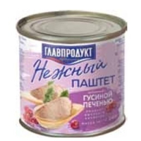 Паштет нежн.240гр.из гусиной печени  Главпродукт №4