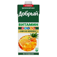 Добрый 0,95л.сокосод.мультифруктовый,обогащенный витаминами "Тропический микс" 13%  ДП
