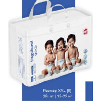 Подгузники HAGUKUMI 6-ХXL 38шт.(15-22кг)
