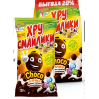 Кук.шарики "Хрусмайлики" 200 гр.шоколадные