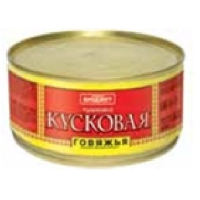 Тушенка Кусковая 325гр.говяжья Семейный бюджет №8