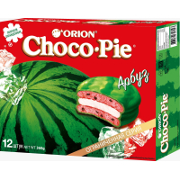 Мучное кондитерское изделие в глазури ("Арбуз") "Choco Pie Watermelon" 6шт*30гр.