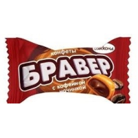 БРАВЕР с кофейной начинкой 6 кг. конфеты