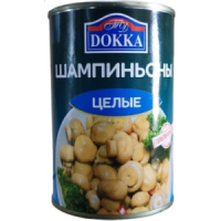 Шампиньоны целые 400 гр. ТМ "DOKKA"