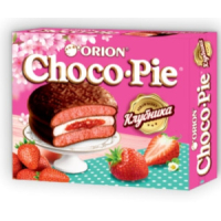 Мучное кондитерское изделие в глазури ("Клубника") "Choco Pie STRAWBERRY" 12шт*30гр.