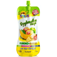 Фруктовое пюре яблоко-банан Suntik 500гр.