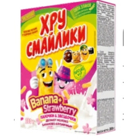 Кук.звездочки 123К 200гр.Банан-Клубника "Хрусмайлики"