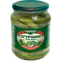 Огурчики 6-9 см.680 гр. хрустящие маринованные Главпродукт