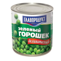 Горошек зел.Главпродукт 425гр.в/с ж/б деликатес.ГОСТ