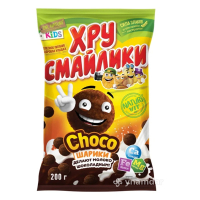 Кук.шарики "Хрусмайлики" 200 гр.шоколадные