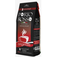 Кофе молотый 220 гр.пак.PORTO ROSSO ORIGINALE натуральный жареный с кофеином