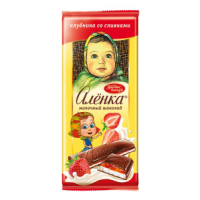 Шоколад Аленка с начинкой с клубника со сливками 1/87
