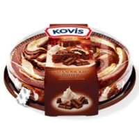 Пирог 400 гр."KOVIS" бискв. с нач. шоколадно-сливочной