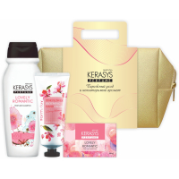 Подарочный набор  LOVELY в косметичке (Шампунь 200 мл + крем для рук + мыло)