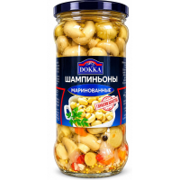 Шампиньоны целые марин. ст/б 280 гр. ТМ "DOKKA"