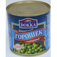 Горошек зеленый ТМ "DOKKA" ж/б 400 гр.