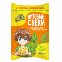 Снэки"Mini Mills" нутовые 50гр.Оливковое масло с ароматн.травами