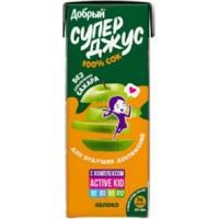 Добрый 0,2л. Сок яблочный "Aktive kid" обогащенный витаминным комплексом