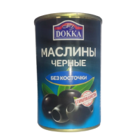 Маслины 300 гр. ТМ "DOKKA" б/к черн.