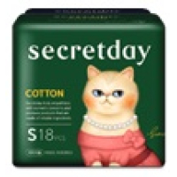 SecretDay Прокладки женские гигиенические COTTON, Small, 18 шт