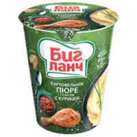 Картофельное пюре б/п "БИГ ЛАНЧ", с соусом  с курицей, 50гр.x 24 "Кухня без границ"