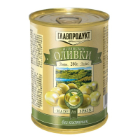 Оливки зел.б/к 300 гр. ж/б Главпродукт (Испания)