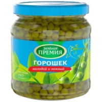 Горошек зеленый ТМ "Зеленая премия" 450 гр.