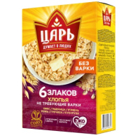Хлопья 6 злаков "Царь" К62 400гр. не треб.варки