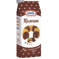 Пирожные "Колечки" 240гр. "KOVIS"с шоколадным кремом бисквитные